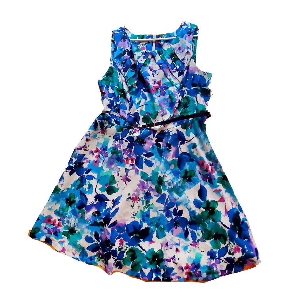 Dress Barn Blue Floral Mini Dress